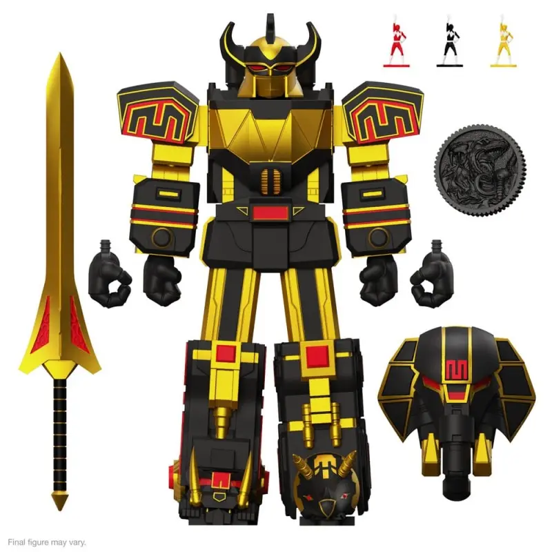 Power Rangers figurine Ultimates Megazord (Black/Gold) 18 cm | 0840049882010