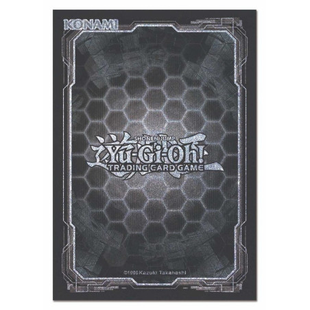 jcc/ tcg : YU-GI-OH! produit : Sleeves - Hex Black + Silver ( 50 pièces ) Marque : Konami