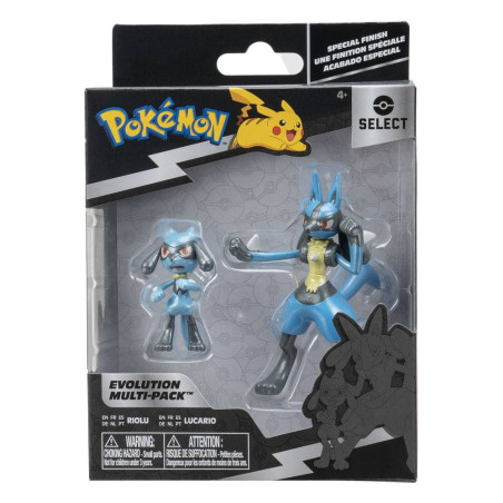 License : Pokémon Produit : Pokémon pack 2 figurines Select Evolution Riolu, Lucario Marque : Jazwares License : Pokémon Produit : Pokémon pack 2 figurines Select Evolution Riolu, Lucario Marque : Jazwares