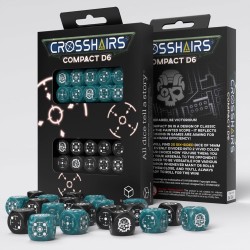 Crosshairs Compact D6 pack dés Stormy&Black (20)