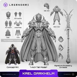 Legendari figurine 1/10 Kael Darkhelm 18 cm | 0850066012093