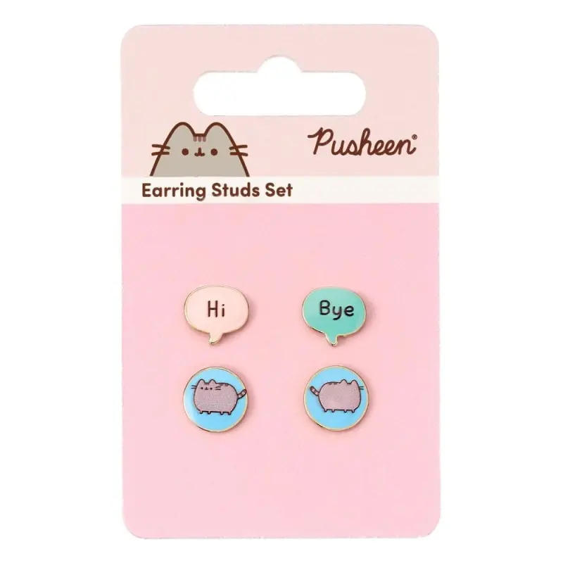 Pusheen pack 2 boucles d´oreilles Stud "Hi , Bye" | 5055583453328