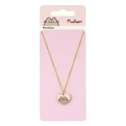 Pusheen pendentif et collier argent Pink and Gold Heart | 5055583453298