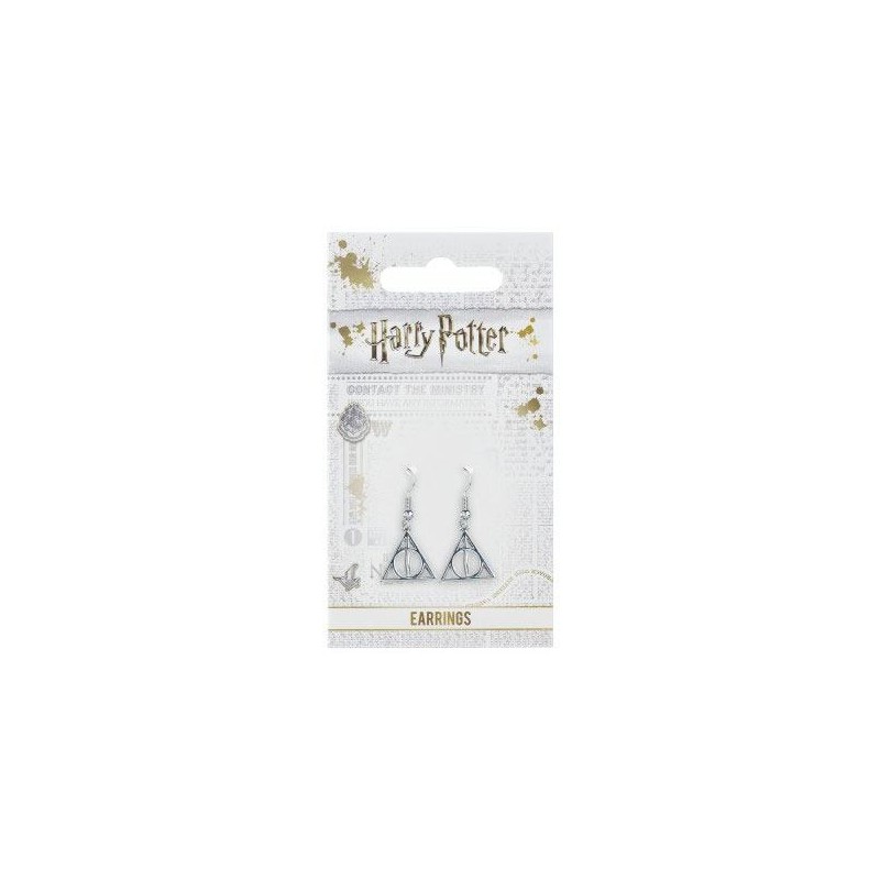 Harry Potter boucles d´oreille plaquées argent Deathly Hallows