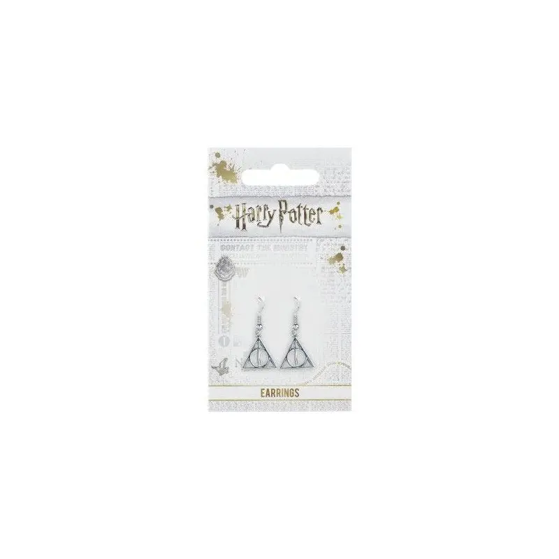 Harry Potter boucles d´oreille plaquées argent Deathly Hallows | 5055583406638