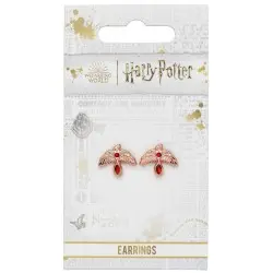Harry Potter boucles d'oreille plaqué or Fawkes | 5055583450815