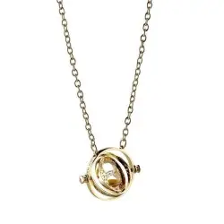 Harry Potter pendentif et collier Spinning Time Turner (plaqué or) | 5055583411618