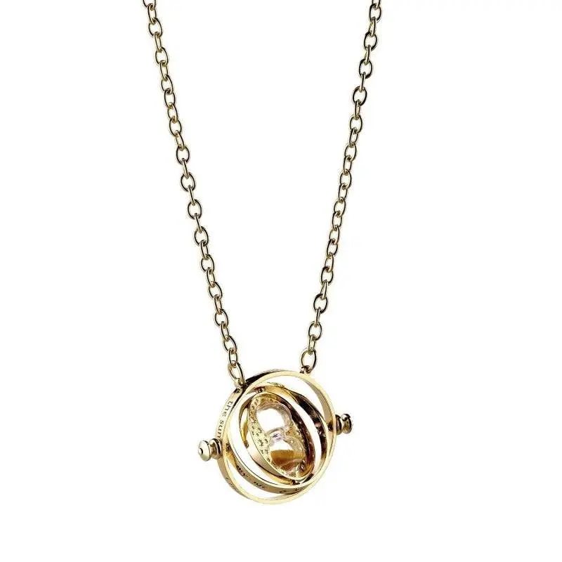 Harry Potter pendentif et collier Spinning Time Turner (plaqué or) | 5055583411618