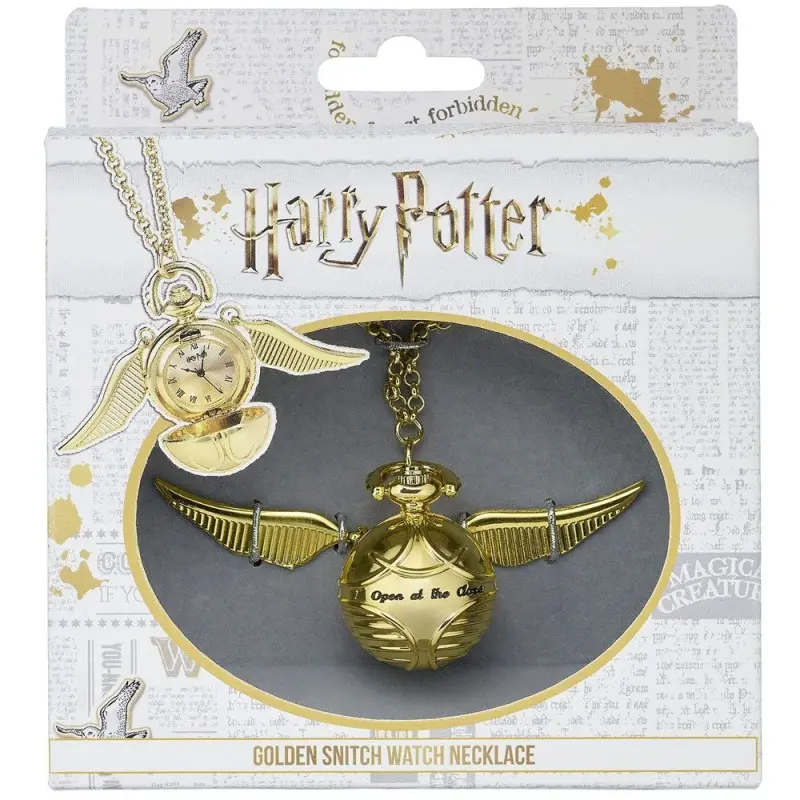 Harry Potter collier avec horloge Vif d'or (plaqué or) | 5055583426858