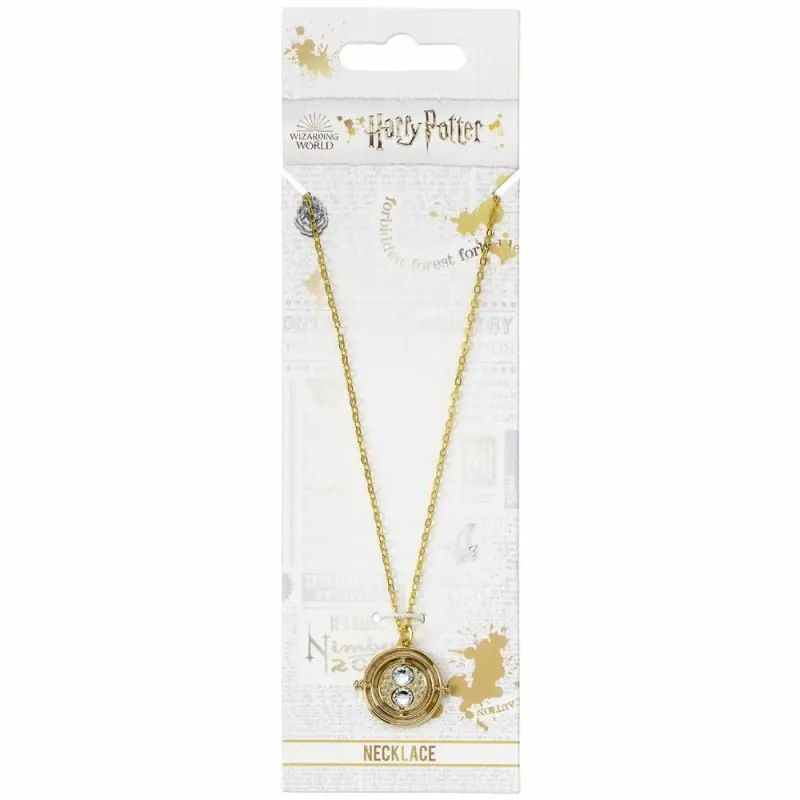 Harry Potter pendentif et collier Fixed Time Turner (plaqué or) | 5055583441912