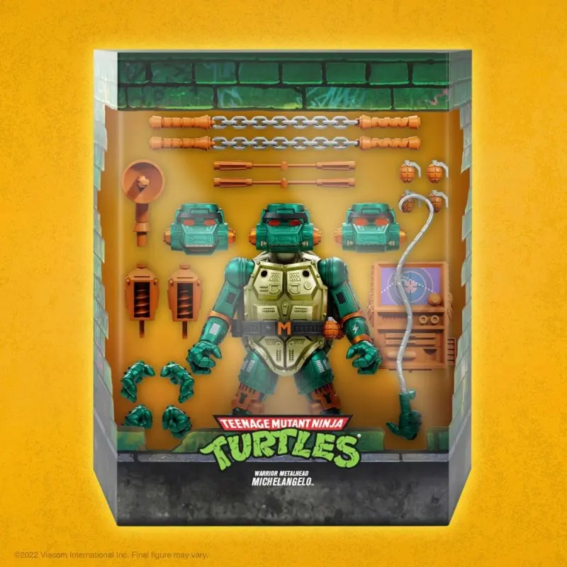 Les Tortues ninja figurine Ultimates Warrior Metalhead Michelangelo 18 cm | 0840049826106