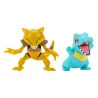 License : Pokémon Produit : série 10 assortiment packs figurines Battle 5-8 cm Kaiminus & Abra Marque : Jazwares