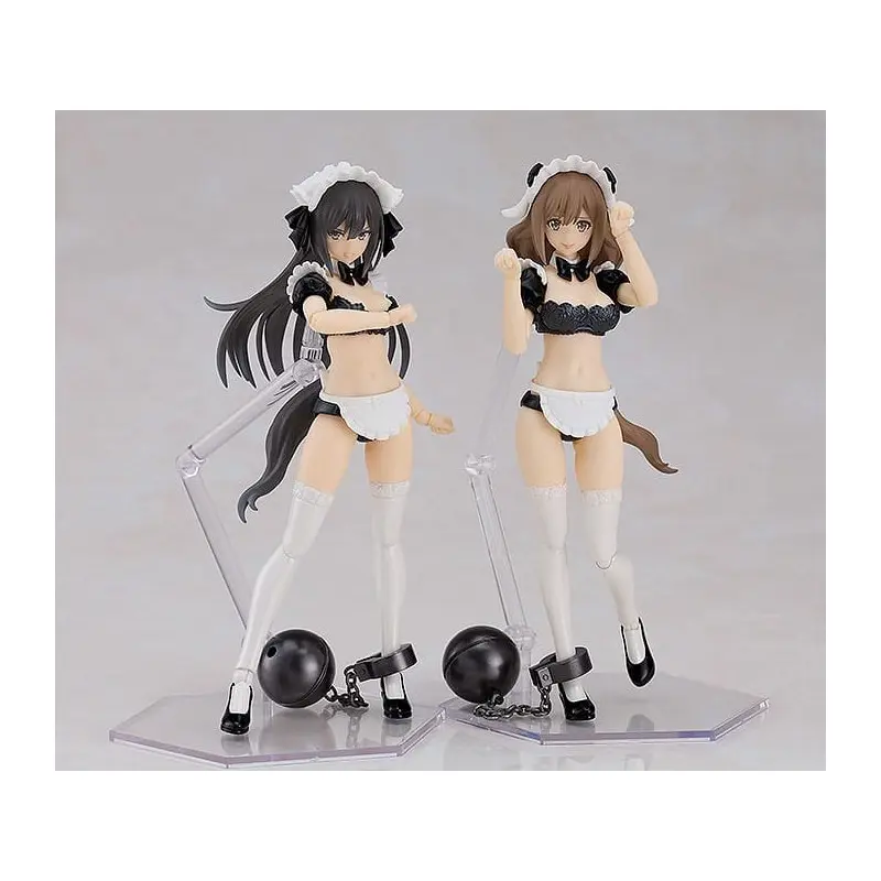 Guilty Princess figurine PLAMAX GP-07 Underwear Body Girl Ran & Jelly: Maid Ver. Set 16 cm | 4545784013519