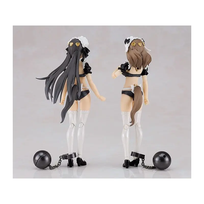 Guilty Princess figurine PLAMAX GP-07 Underwear Body Girl Ran & Jelly: Maid Ver. Set 16 cm | 4545784013519