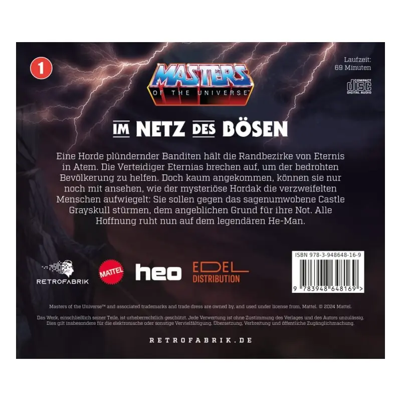 Masters of the Universe Radio Play CD Episode 1: Im Netz des Bösen *ALLEMAND* | 9783948648169