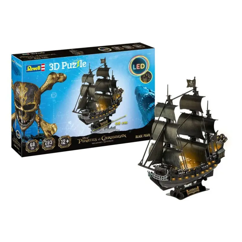 Pirates des Caraïbes : La Vengeance de Salazar puzzle 3D Black Pearl LED Edition | 4009803001555