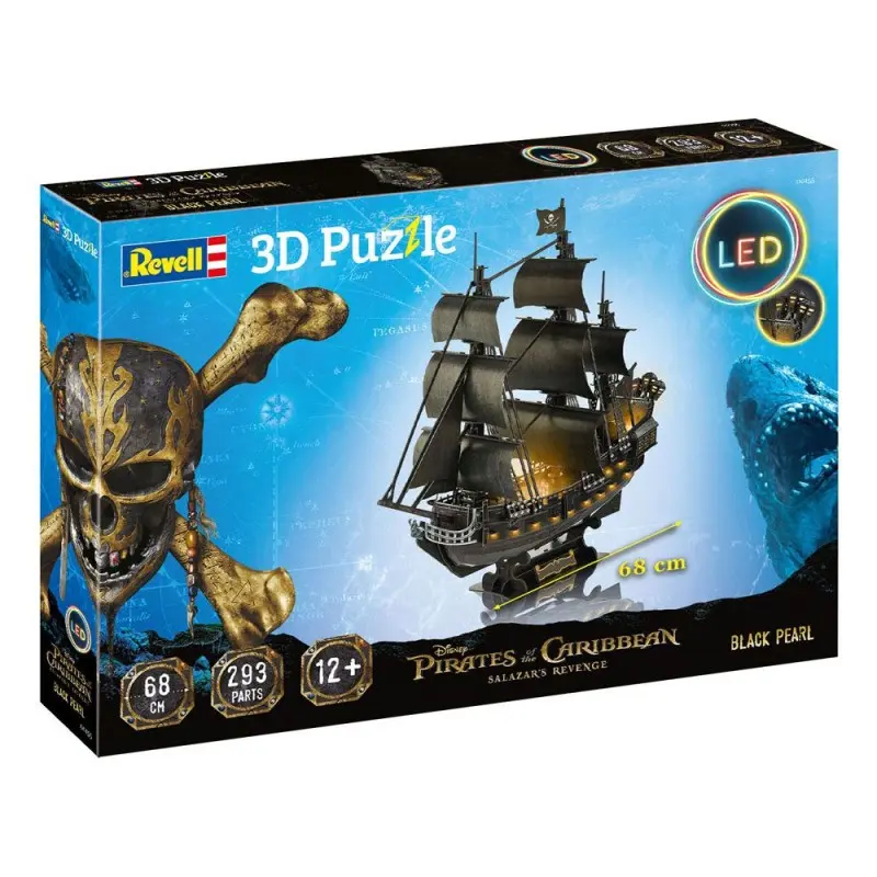 Pirates des Caraïbes : La Vengeance de Salazar puzzle 3D Black Pearl LED Edition | 4009803001555