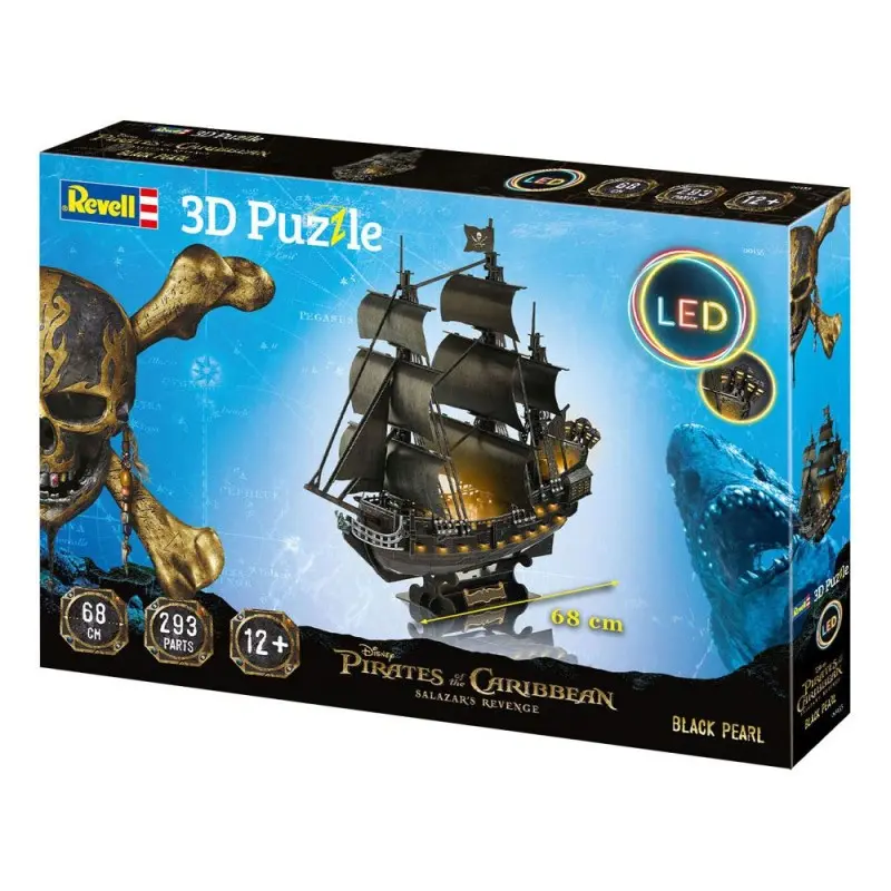Pirates des Caraïbes : La Vengeance de Salazar puzzle 3D Black Pearl LED Edition | 4009803001555