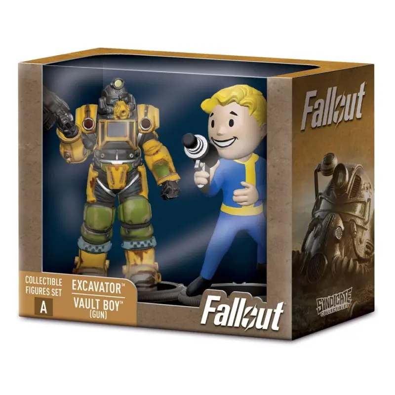 Fallout pack 2 figurines Set A Excavator & Vault Boy (Gun) 7 cm | 0840282631505