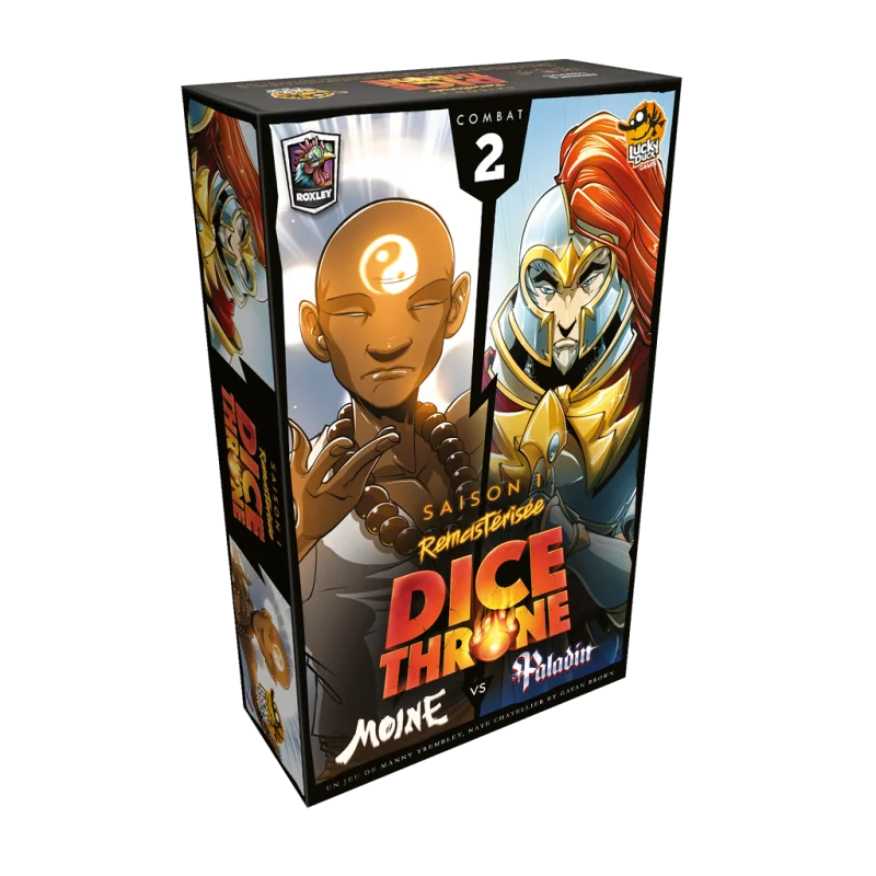 Game: Dice Throne S1 - Monk VS Paladin
Publisher: Lucky Duck Games
English Version