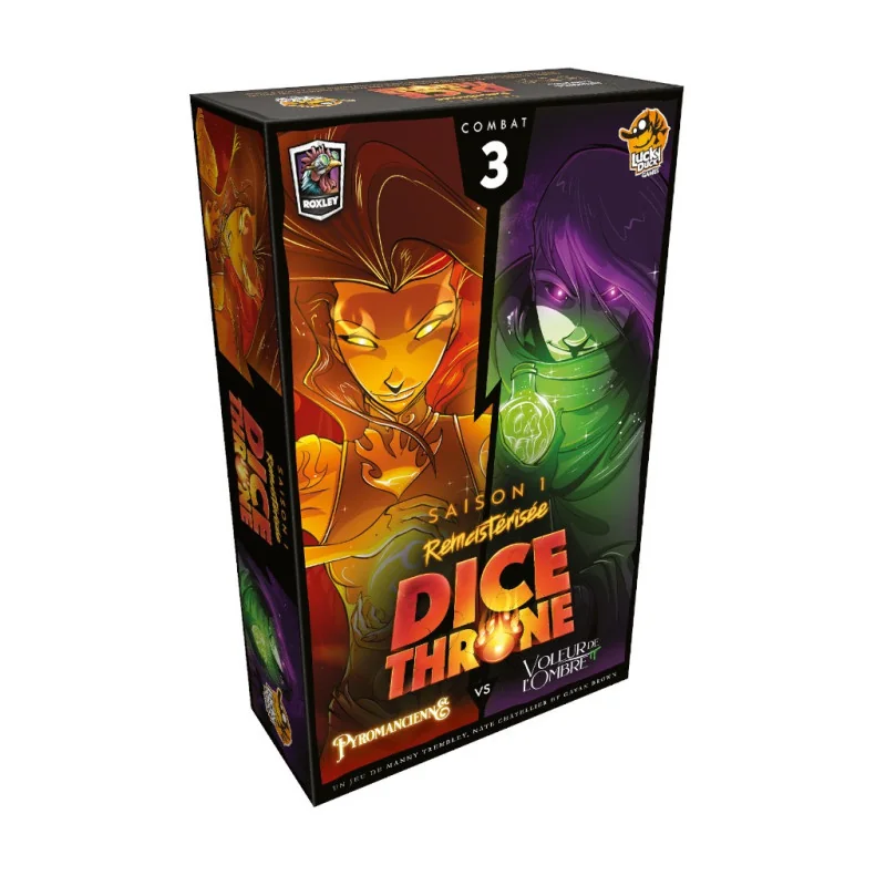 Game: Dice Throne S1 - Pyromancer VS Shadow Thief
Publisher: Lucky Duck Games
English Version