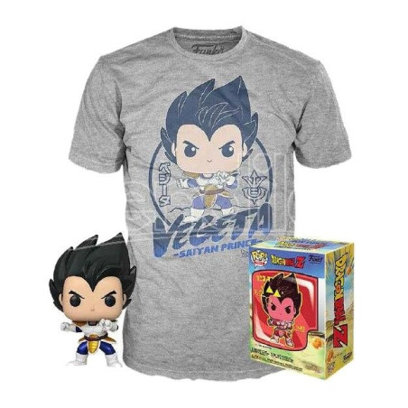 License: Dragon Ball
Product: Dragon Ball Z Funko POP! & Tee set figurine and Vegeta T-Shirt
Brand: Funko
