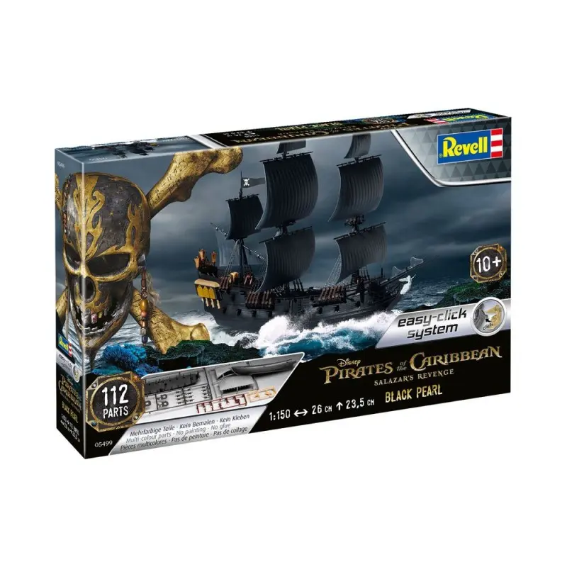 Pirates des Caraïbes La Vengeance de Salazar maquette Easy-Click 1/150 Black Pearl 26 cm | 4009803054995