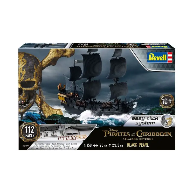 Pirates des Caraïbes La Vengeance de Salazar maquette Easy-Click 1/150 Black Pearl 26 cm | 4009803054995