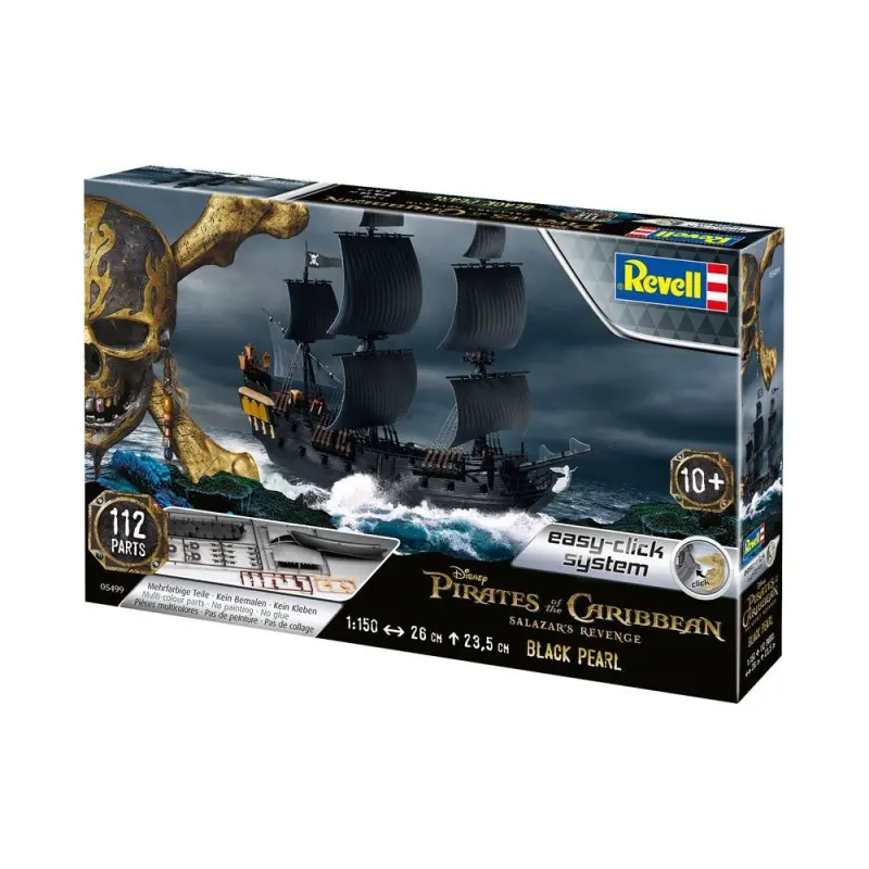 Pirates des Caraïbes La Vengeance de Salazar maquette Easy-Click 1/150 Black Pearl 26 cm | 4009803054995