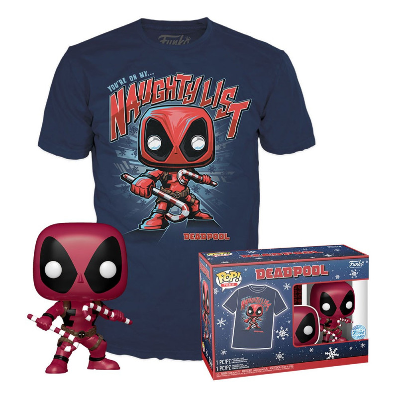 License : Marvel Produit : Marvel Funko POP! & Tee set figurine et T-Shirt Deadpool Marque : Funko