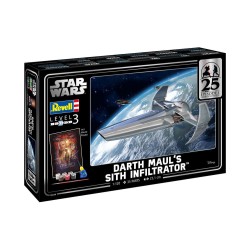 Star Wars Episode I kit complet maquette 1/120 Darth Maul's Sith Infiltrator 22 cm