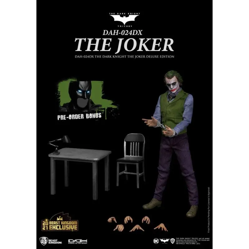 Batman The Dark Knight figurine Dynamic Action Heroes 1/9 The Joker Deluxe Version 21 cm | 4711061151162