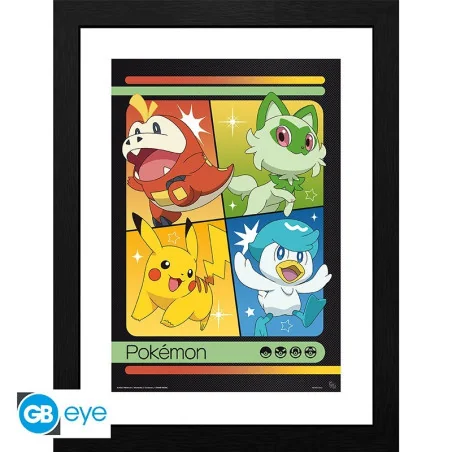 License: Pokémon
Product: Framed poster "Scarlet and Purple Starters"
Brand: GB Eye