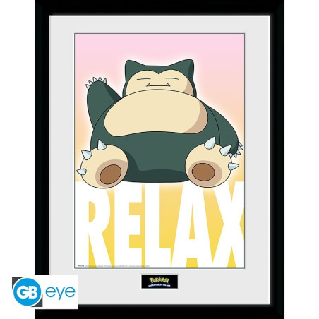 licence : Pokémon produit : Poster encadré "Ronflex" marque : GB Eye
